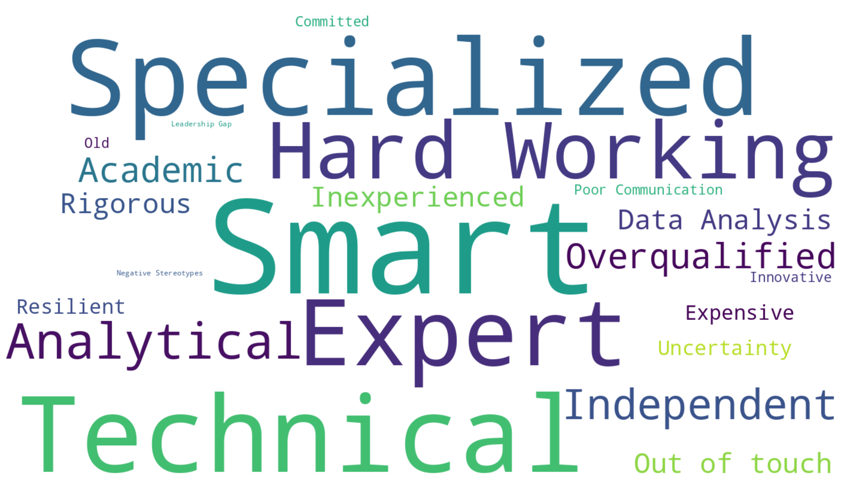 Overview of how participants think recruiters see PhD holders.